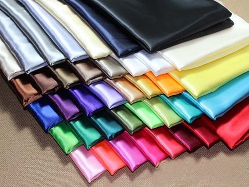 Silky satin fabric plain - silky, dress