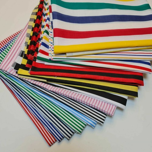 Candy stripe polycotton fabric - candy,