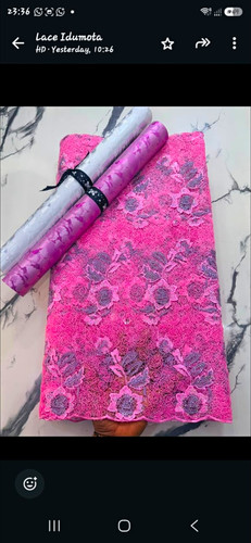 Pink silver floral - silver, lace