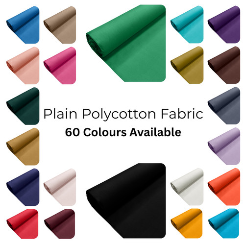 Plain polycotton fabric - plain, dress