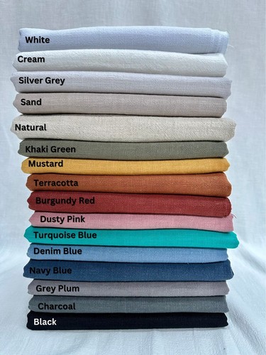 Plain stone washed linen - plain,