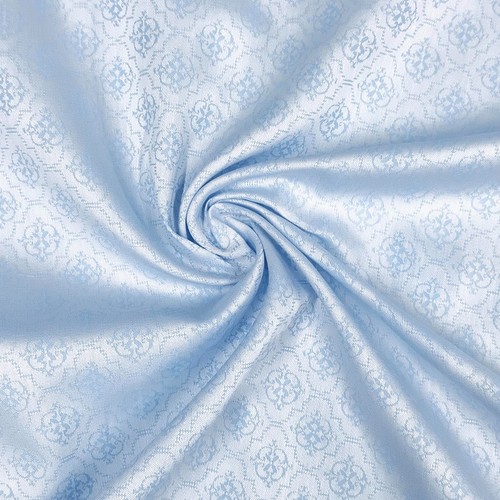 Pale blue white floral - blue,