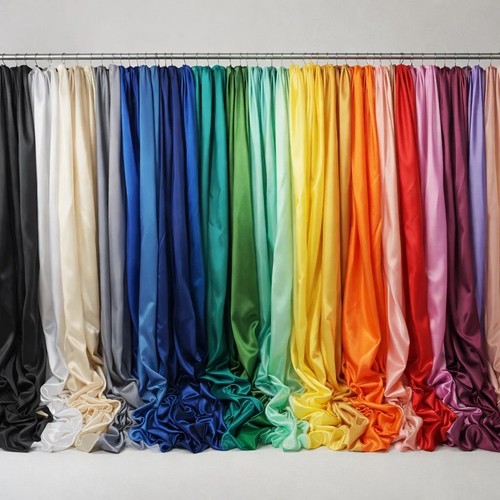Silky satin fabric plain - satin,