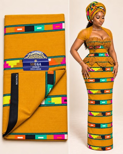 Shuga mustard yellow ankara - shuga,