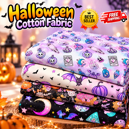 Halloween fabric polycotton - halloween,