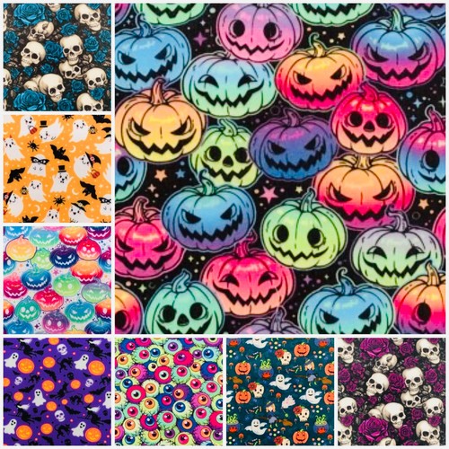 Halloween polycotton fabrics - polycotton,