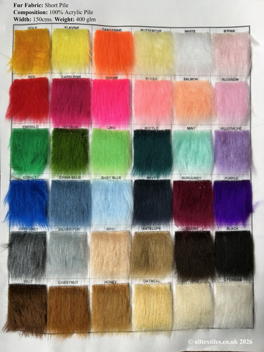 Fur fabric short - fabric, for