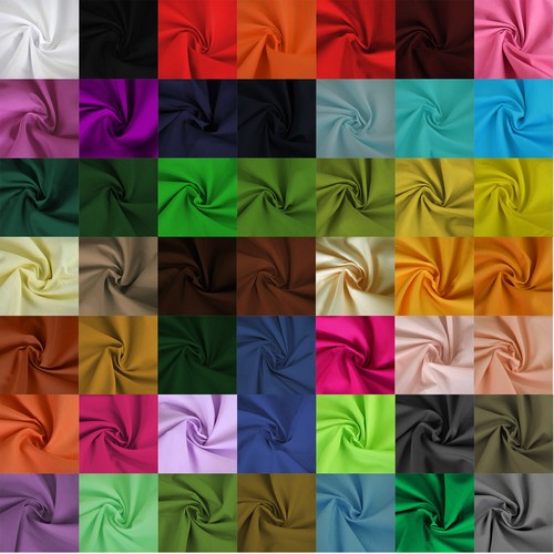 Plain polycotton fabric - plain,
