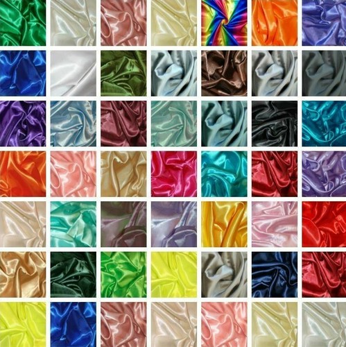 Silky satin fabric plain - silky,